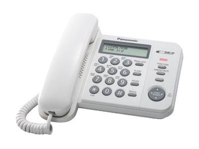 Телефон проводной Panasonic KX-TS2356RUW, белый
