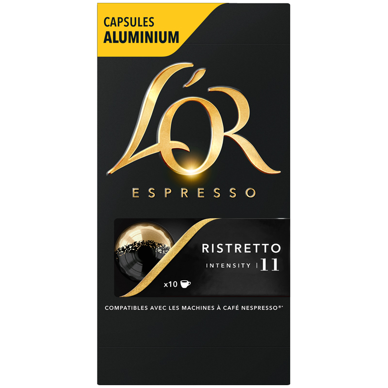 Кофе в капсулах L OR "Espresso Ristretto", капсула 5,2г, 10 алюм. капсул, для машины Nespresso