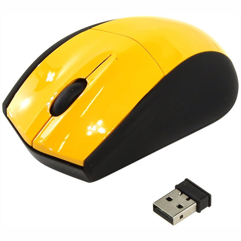 Мышь беспроводная Smartbuy 325AG, желтый, 2btn+Roll