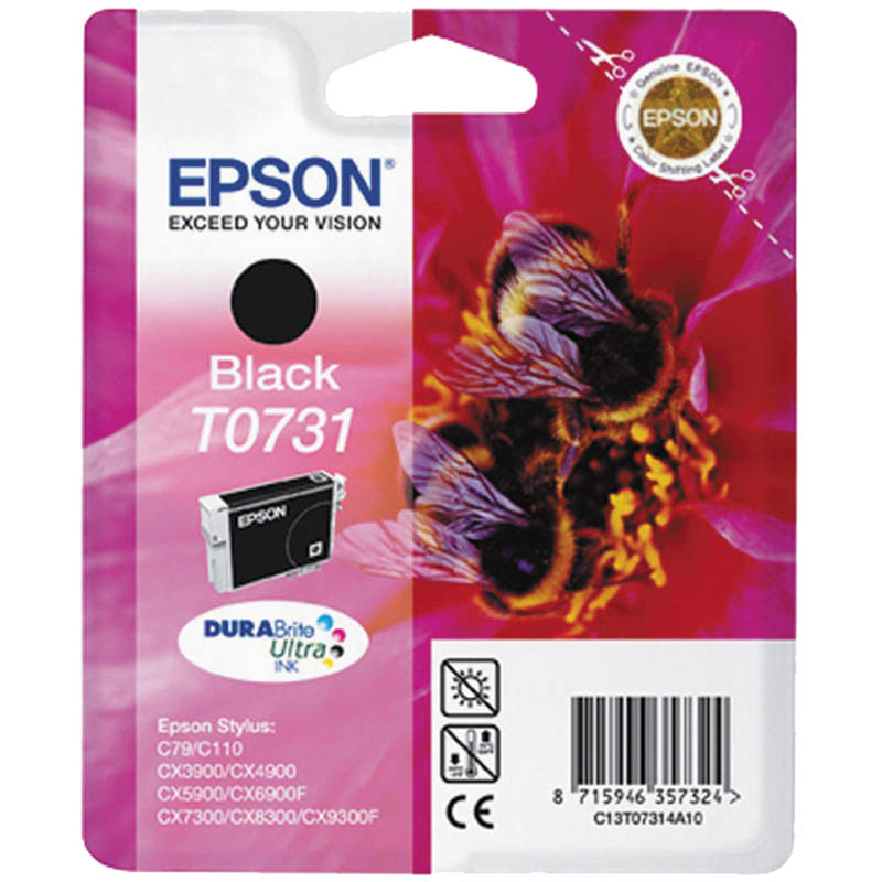 Картридж ориг. Epson T0731 черный для C79/C110/СХ3900/4900/5900 (7,4мл)