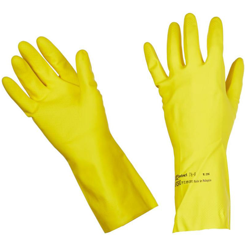 Перчатки резиновые Vileda Professional "Контракт", разм. XL, желтый, пакет