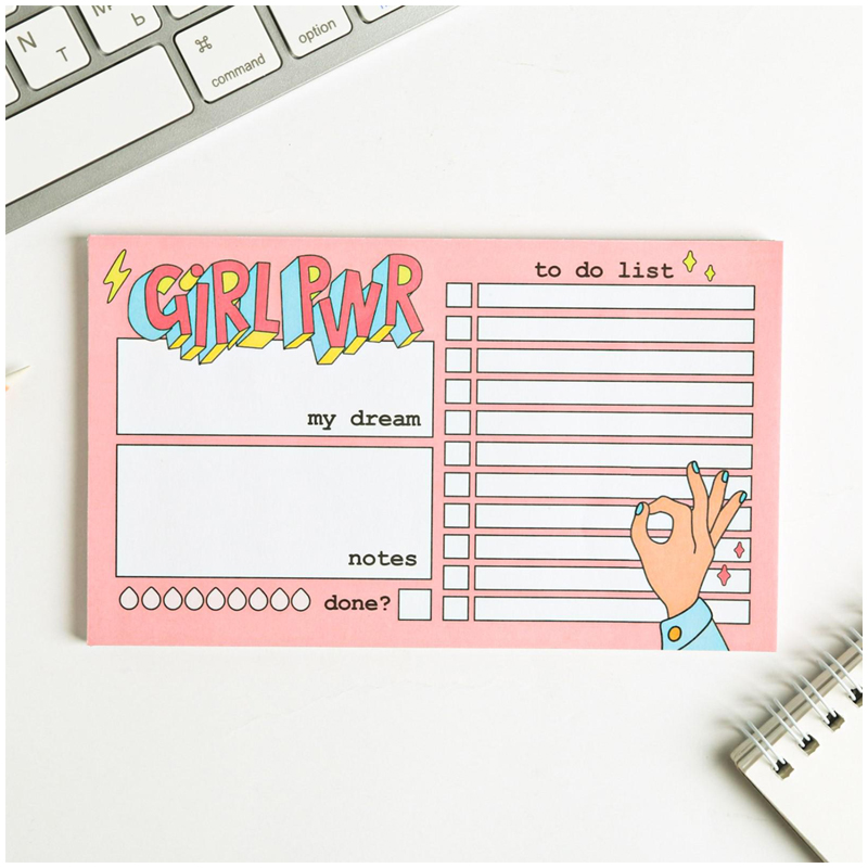 Планер недатированный на склейке ArtFox "To DO List. GRL PWR", 17*10см., 50л.