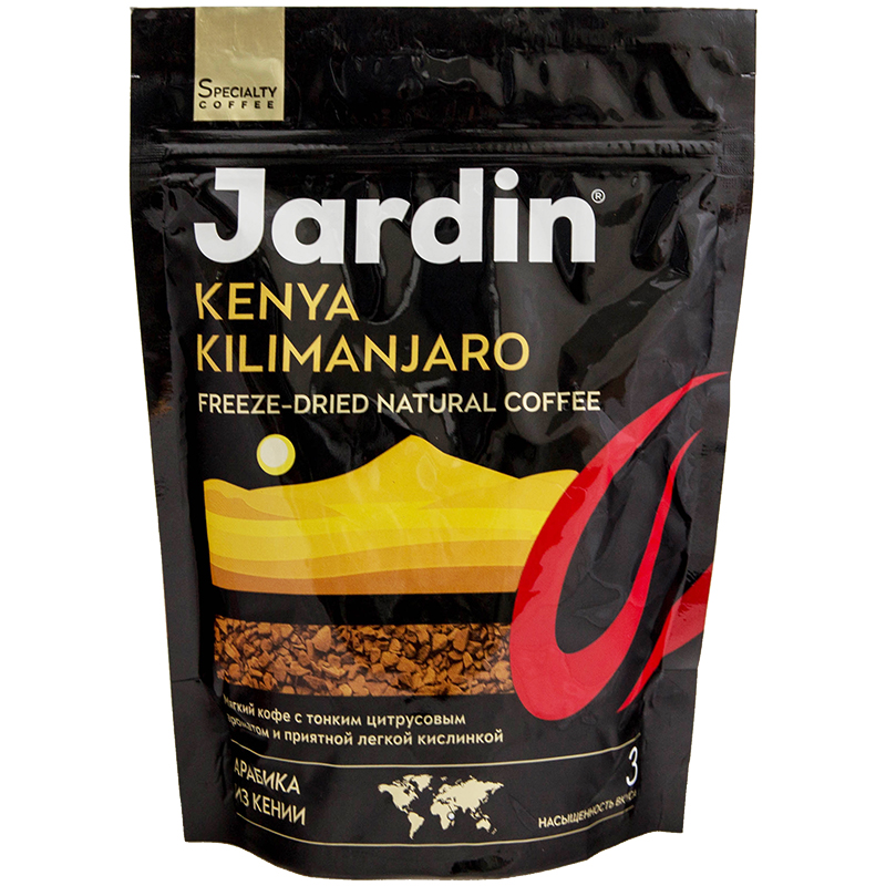 Кофе растворимый Jardin "Kenya Kilimanjaro", сублимированный, мягкая упаковка, 150г