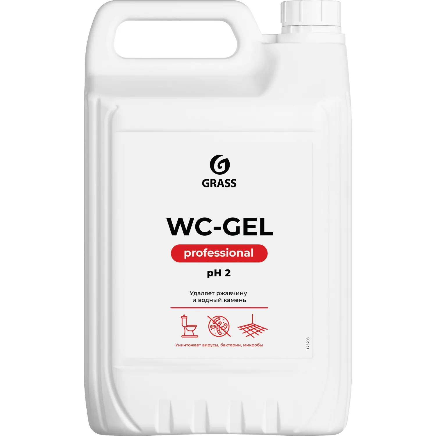 Профхим сантех кисл гель д/очистки минерал.отлож Grass/WC-GEL, 5,3кг