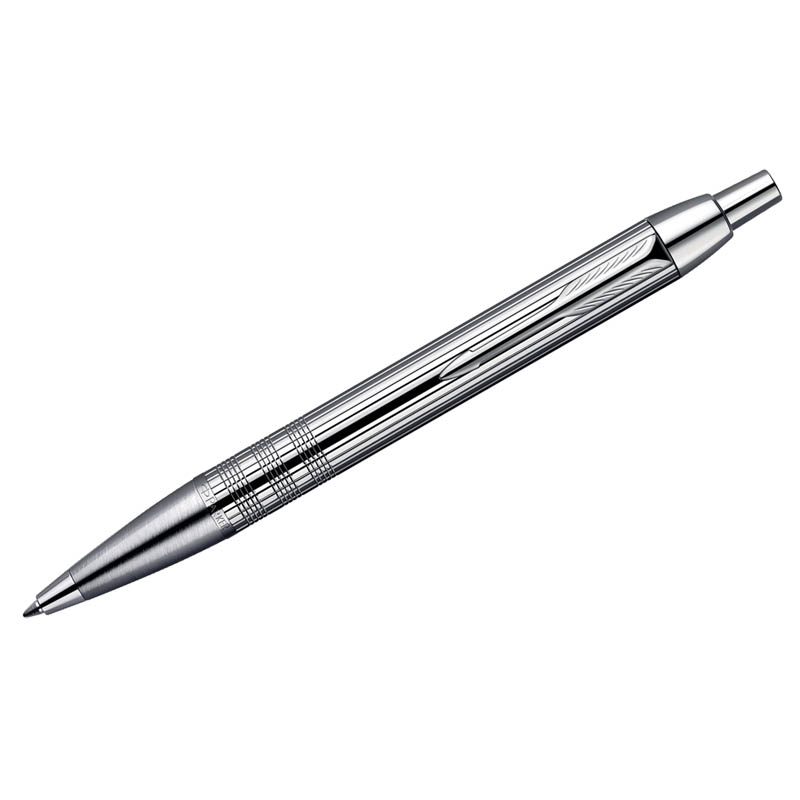 Ручка шариковая Parker "IM Premium Shiny Chrome CT" синяя, 1,0мм, автоматич., подар.уп