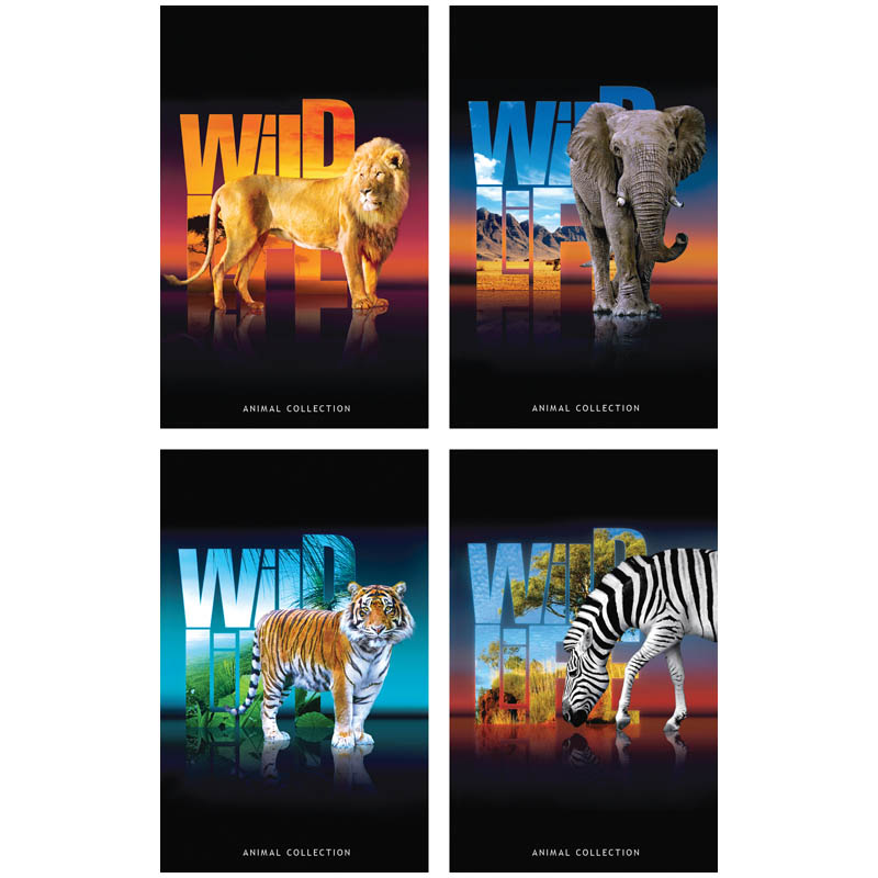 Блокнот А6 24л. на скрепке "Животные. Wild life"