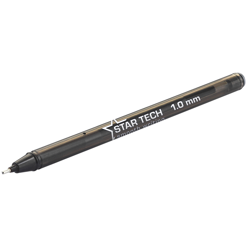 Ручка шариковая PenSan "Star Tech" черная, 1,0мм, игольчатый стержень, на масляной основе