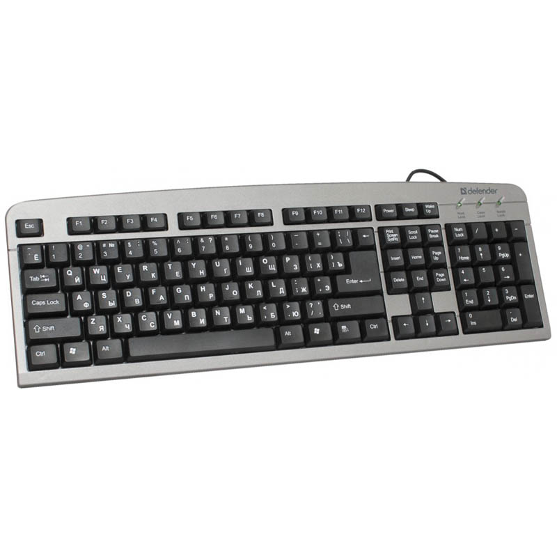 Клавиатура Defender Element HB-520, PS/2, серебряный