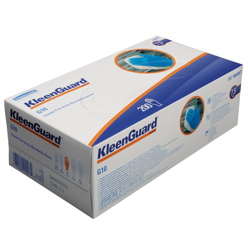Перчатки нитриловые Kimberly-Clark "Kleenguard G10B Arctic Blue", M, 0,06мм, 200шт.