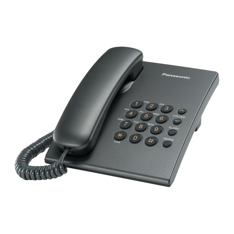 УЦЕНКА-Телефон проводной PANASONIC KX-TS2350RUB, черный