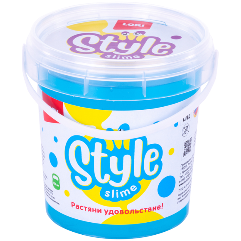 Слайм Lori "Style Slime" перламутровый, голубой с ароматом тутти-фрутти, 150мл