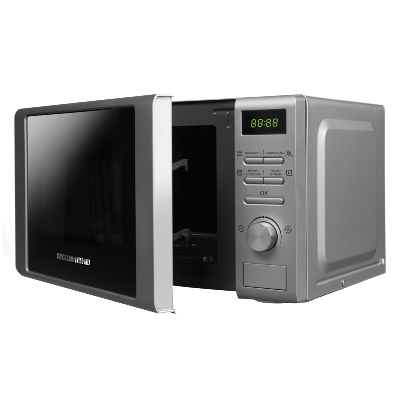 Микроволновая печь Redmond RM-2002D, 20л, электронное управление, серебристая