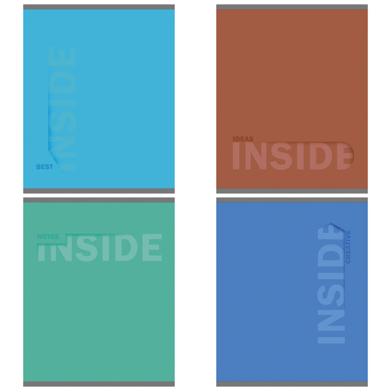 Тетрадь 48л. А5 клетка "Inside", матовая ламинация, титульный лист