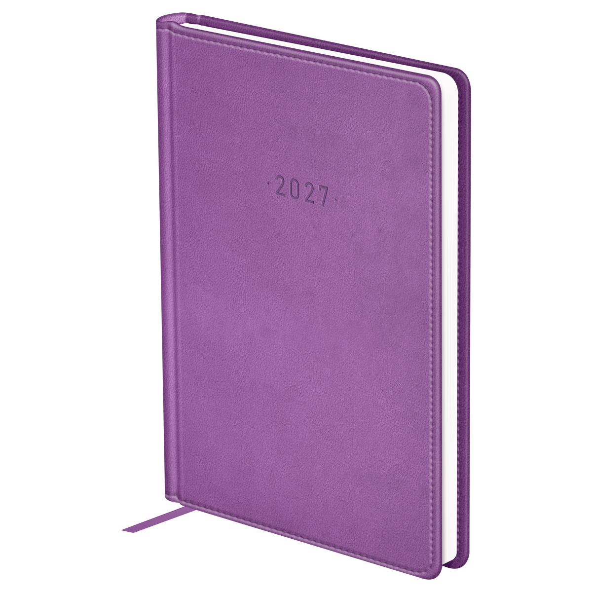 Ежедневник датированный 2027г., А6, 176л., твердый переплет, кожзам, BG "Winner. Light purple", фиолетовый