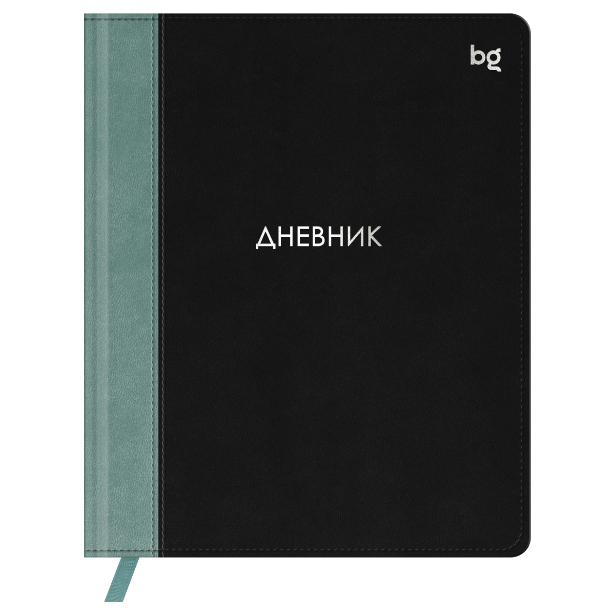Дневник 1-11 кл. 48л. (твердый) BG "Комбо. Черный", иск. кожа, комбинирование материалов, тиснение фольгой, ляссе