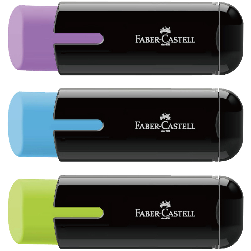 Точилка пластиковая с ластиком Faber-Castell, 1 отверстие, контейнер, ассорти