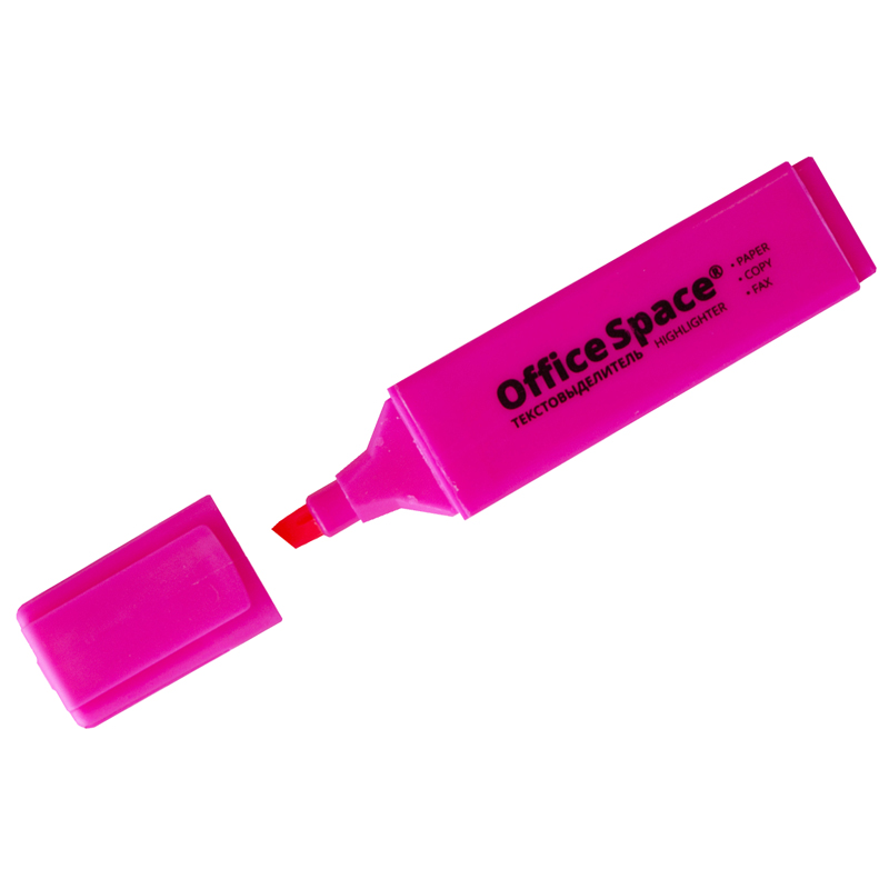 Текстовыделитель OfficeSpace розовый, 1-5мм