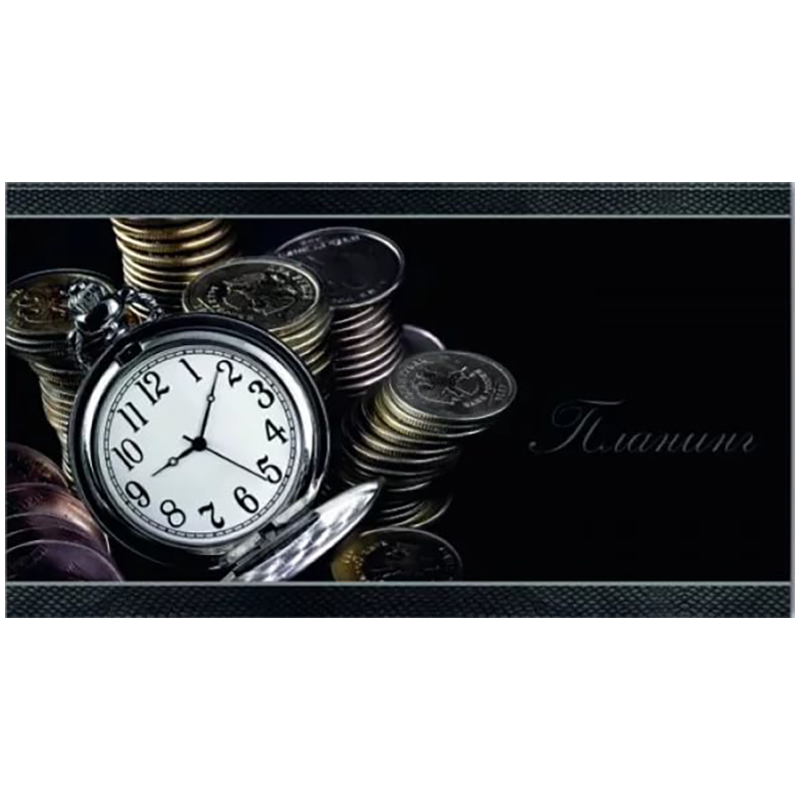Планинг недатированный 64л., 165*90мм, интегральная обл., Феникс "Часы", тиснение