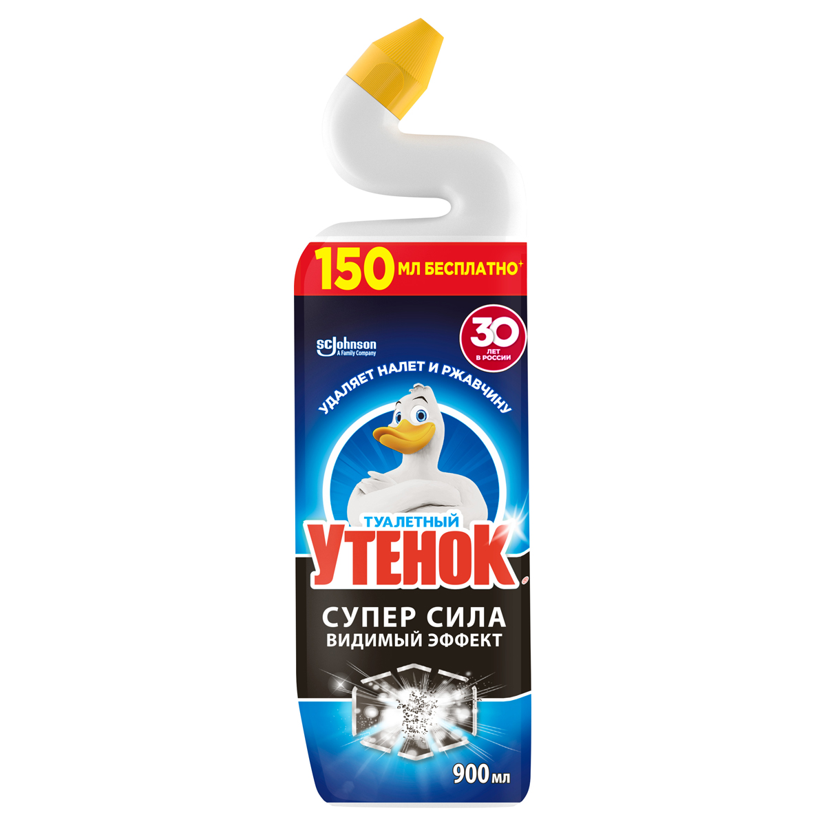 Средство для туалета Туалетный утенок "Супер сила. Видимый эффект", 900мл
