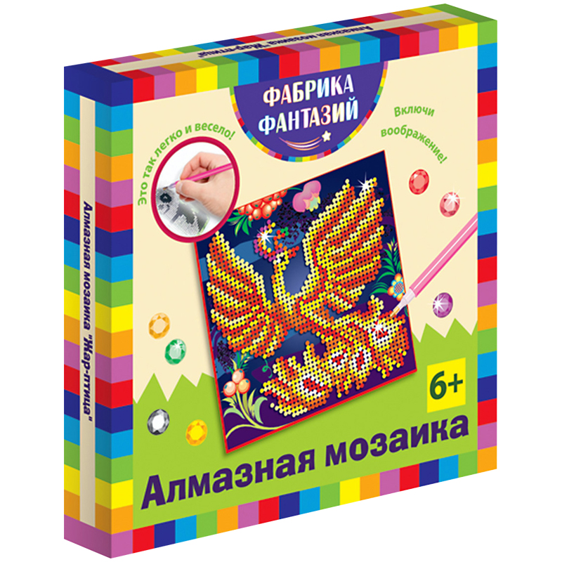 Аппликация из алмазной мозаики 15*15 Фабрика фантазий "Жар-птица"