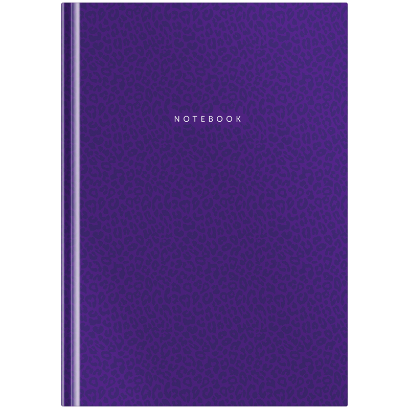 Бизнес-блокнот А5 80л. OfficeSpace "Моноколор. Violet (фиолетовый)", матовая ламинация, выб. УФ-лак