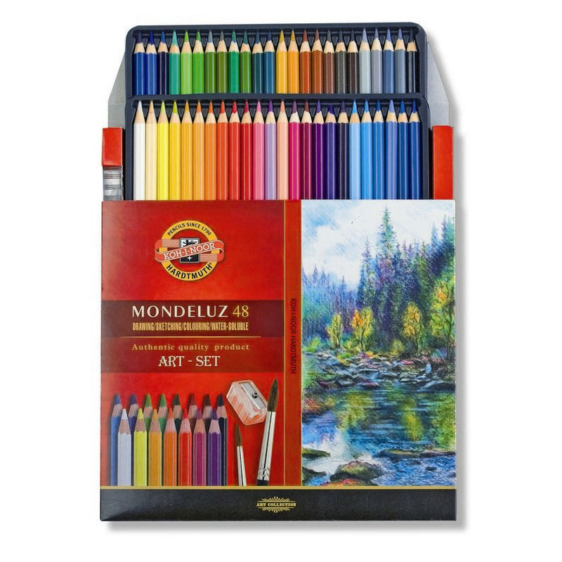 Карандаши акварельные Koh-I-Noor "Mondeluz", 48цв., заточен., картон, европодвес