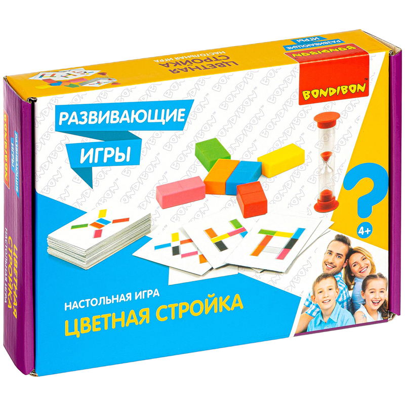 Игра настольная Bondibon "Цветная стройка"