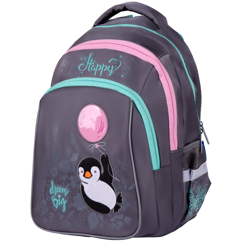 Рюкзак Berlingo Comfort "Cute penguin" 38*27*18см, 3 отделения, 3 кармана, эргономичная спинка