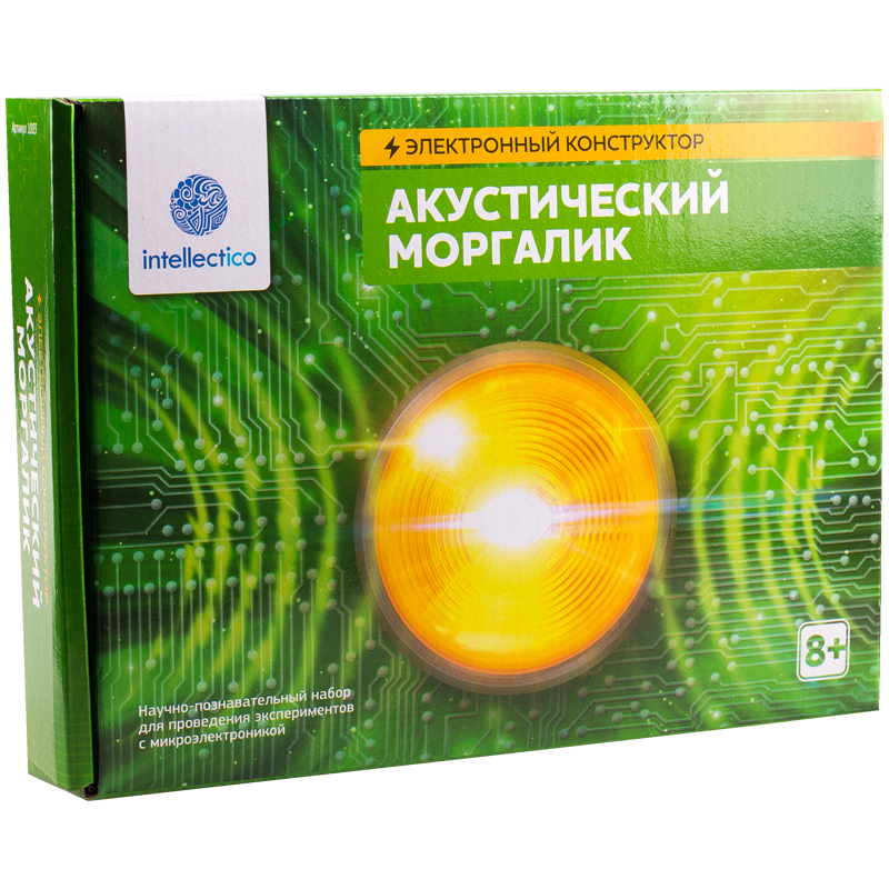 Набор научно-познавательный Intellectico "Электронный конструктор. Акустический моргалик"