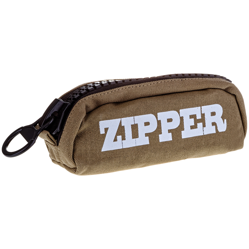 Пенал мягкий 200*85*70 ArtSpace "Zipper", хаки, полиэстер