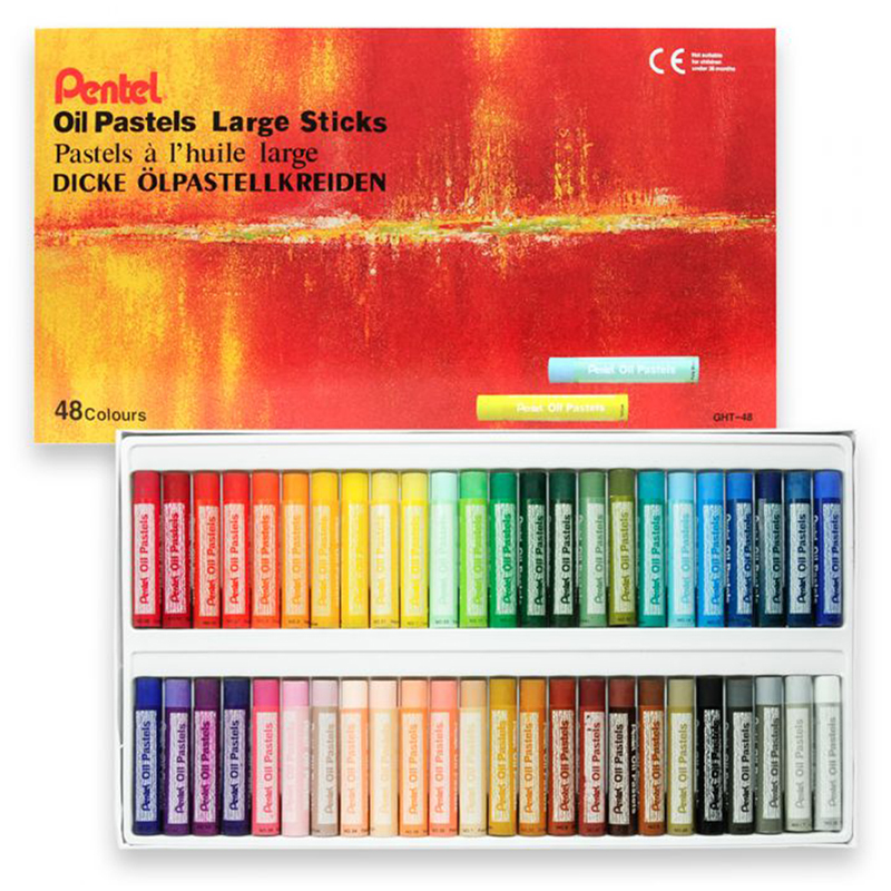 Пастель масляная Pentel "Oil Pastels XXL", 48 цветов, картон. упаковка