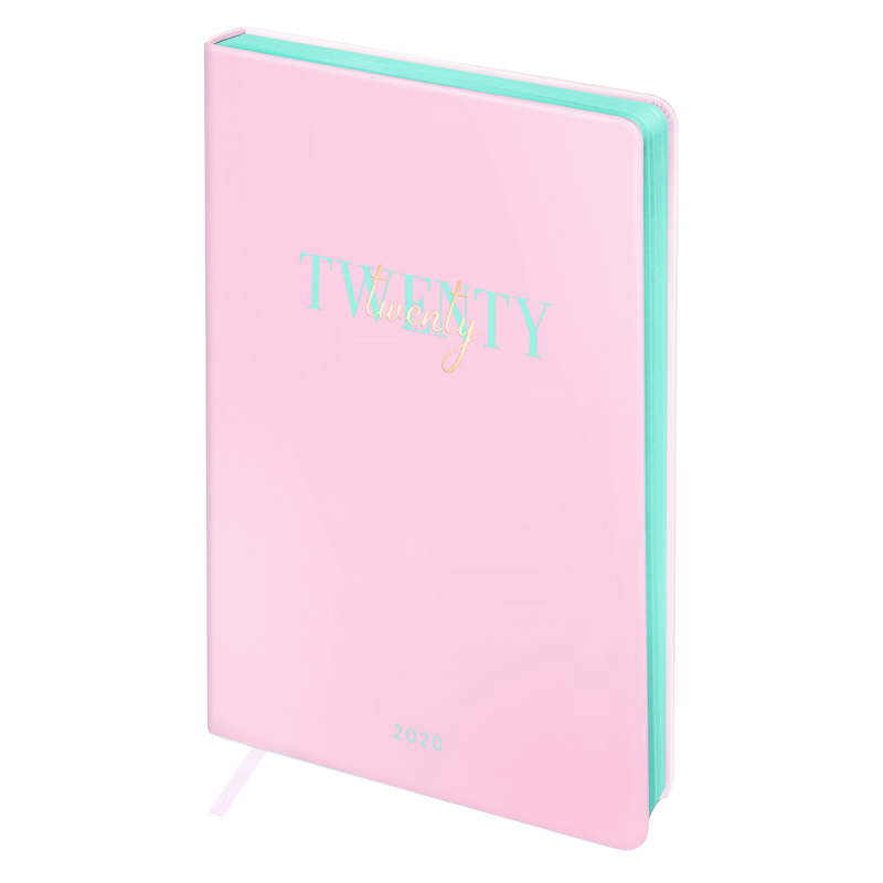 Ежедневник датир. 2020г., A5, 176л., кожзам, Greenwich Line "Essential. Pink", тон. блок, цв.срез