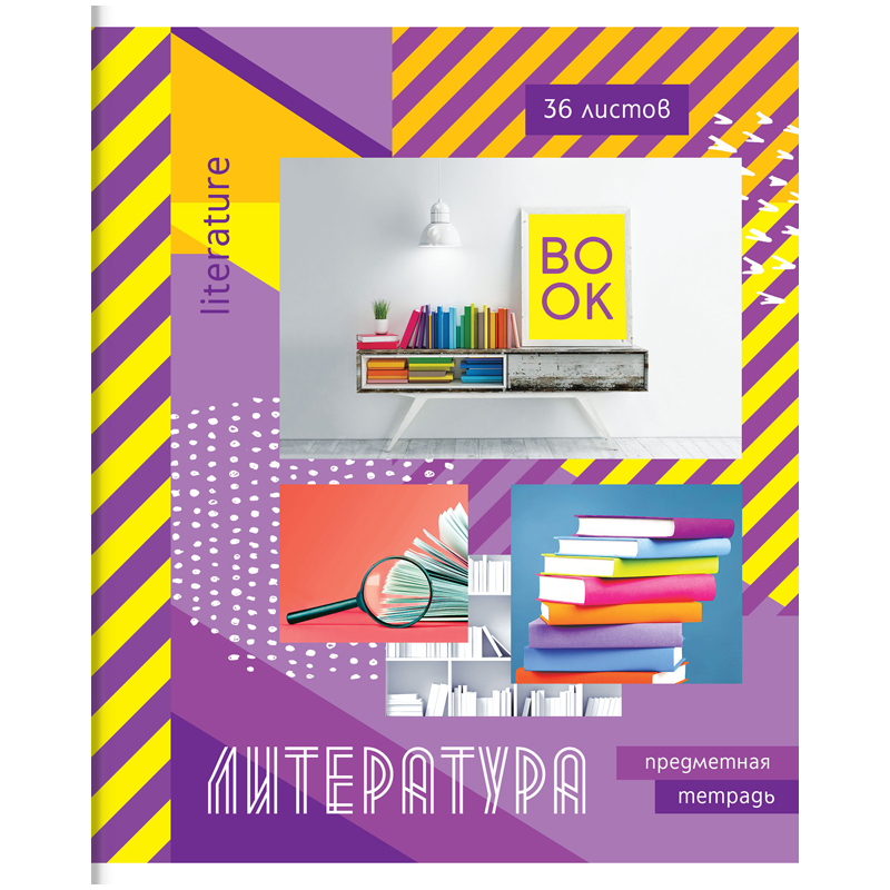 Тетрадь предметная 36л. ArtSpace "Открытый урок" - Литература, ВД-лак