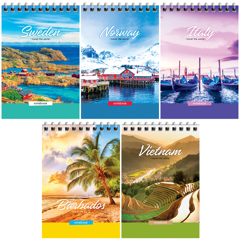Блокнот А6 60л. на гребне ArtSpace "Путешествия. Travel the world"