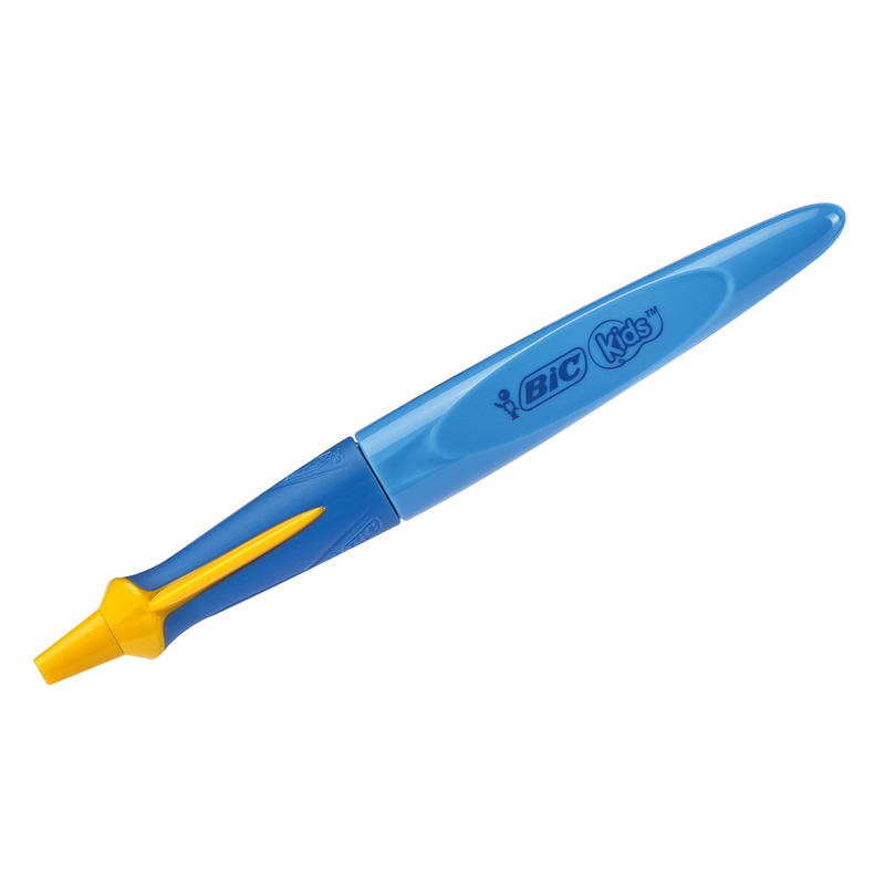 Ручка шариковая Bic "Kids Twist Boy" синяя, 1,0мм, голубой корпус, поворотный механизм