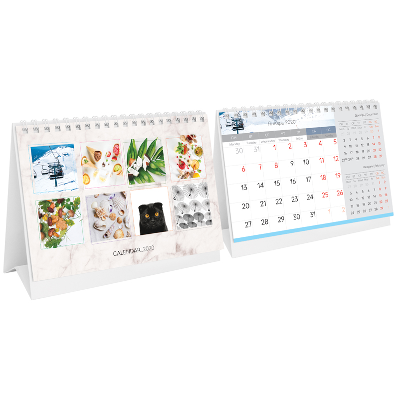Календарь-домик 200*140мм, OfficeSpace "Note. Seasons", на гребне, 2020г.