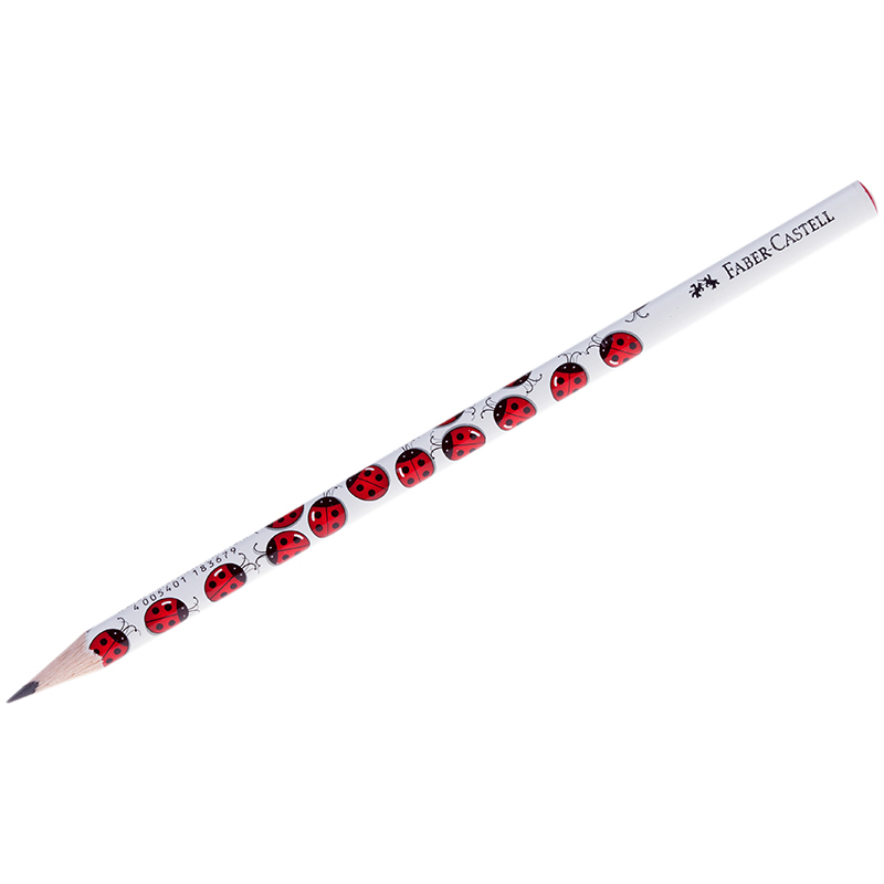 Карандаш ч/г Faber-Castell "Triangular Ladybird" B, трехграный, заточен.