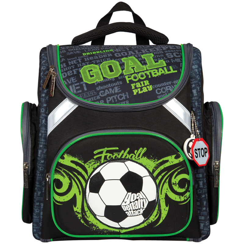 УЦЕНКА-Ранец с наполнением Berlingo Ultra Compact "Football style" 37*30*17см, 1 отд., анатом спинка