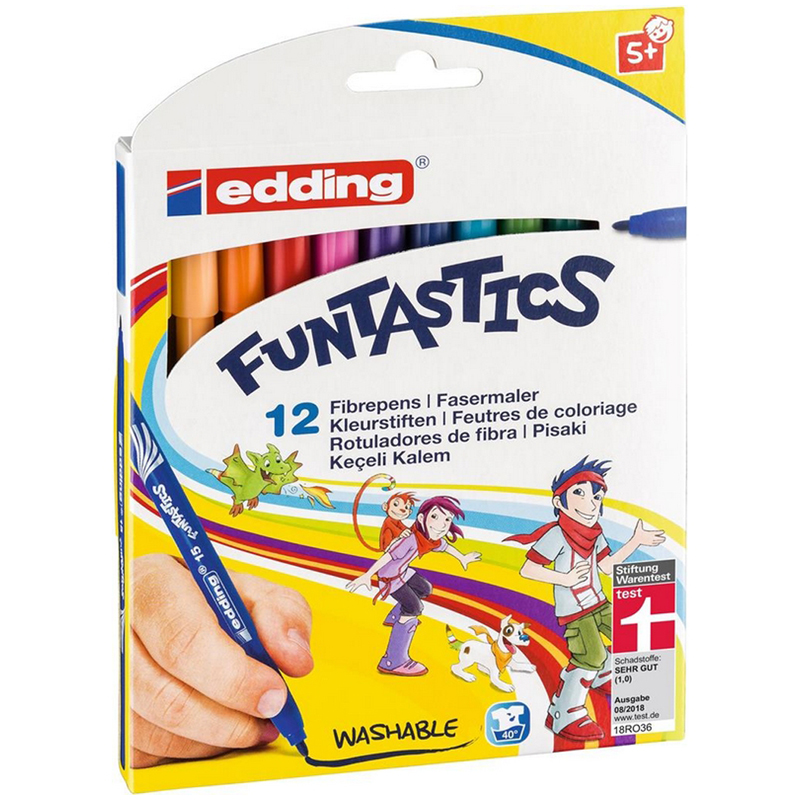 Фломастеры Edding "15 Funtastics, 12цв., 1,0мм, картон