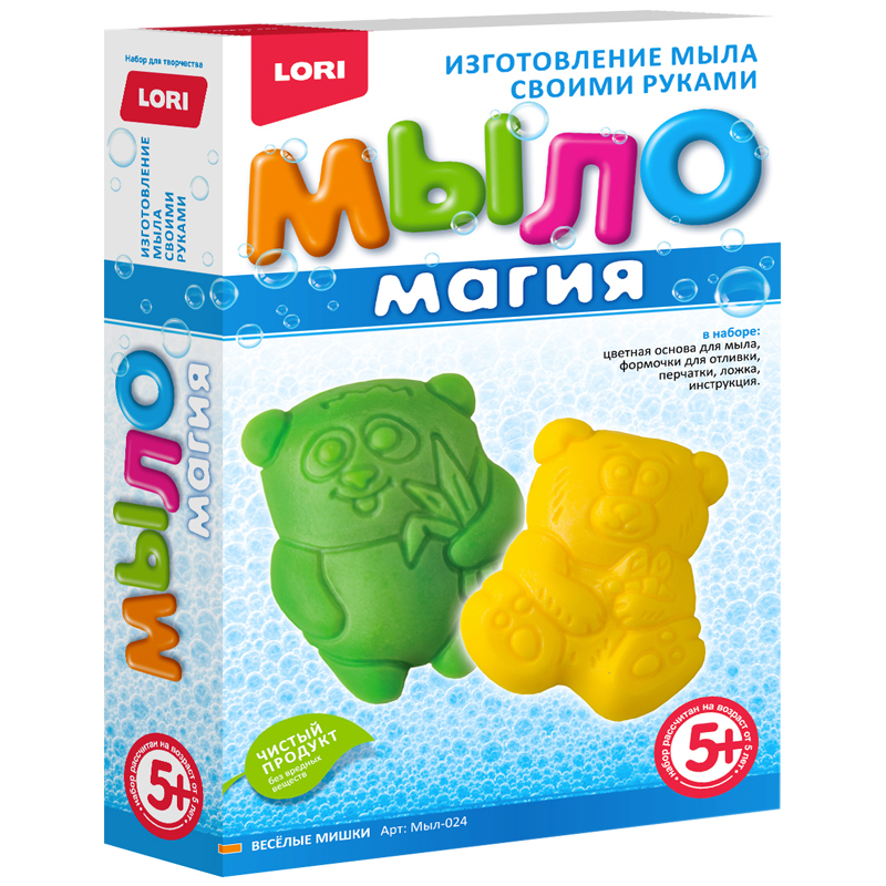 Набор-мини для мыловарения Lori Мыло Магия "Веселые мишки"
