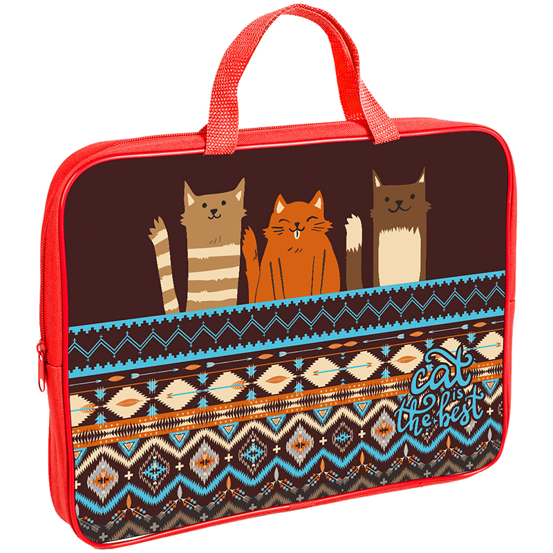Папка с ручками А4 Berlingo "Cats", ткань, 45мм
