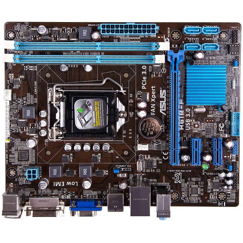 Мат. плата Asus H61M-F LGA1155 H61 2DDR3 1 x D-Sub + 1 x DVI SATA 3Gb/s*4 8CH(HD) GBT LAN USB 3.0