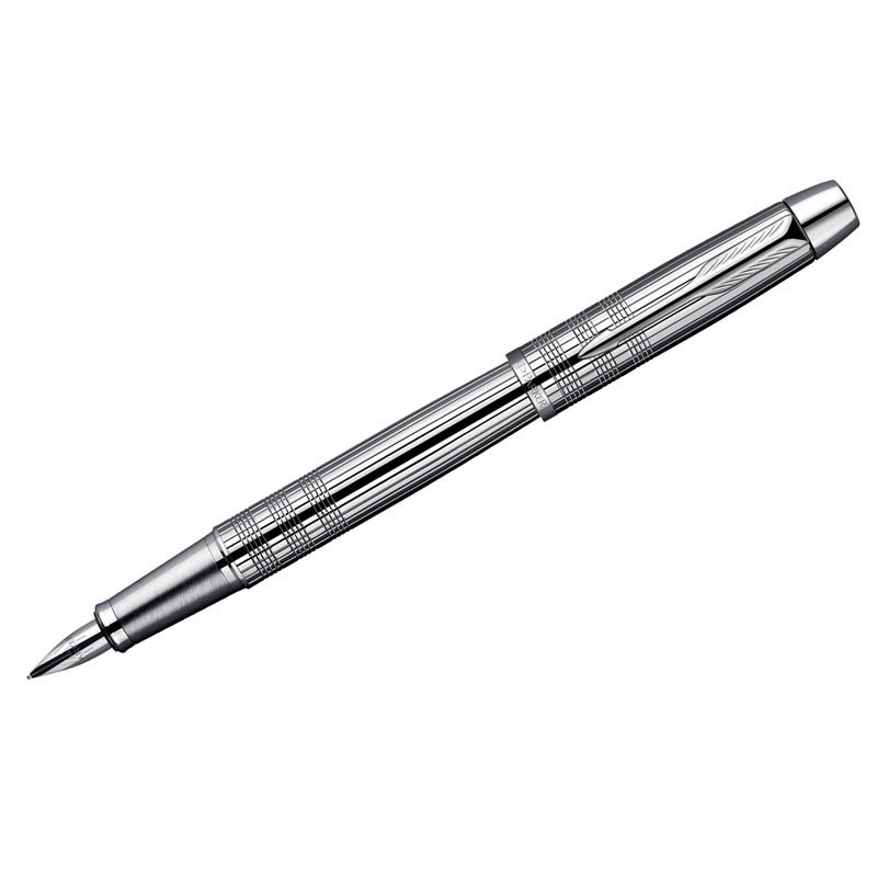 Ручка перьевая Parker "IM Premium Shiny Chrome Metal Chiselled CT" 0,8мм, подар. уп.