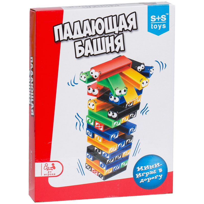 Игра настольная мини S+S toys "Падающая башня", картонная коробка