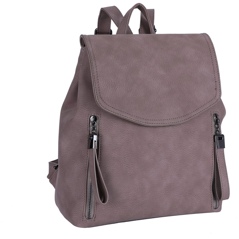 Рюкзак Ors Oro, 30*25*12см, 1 отделение, 3 кармана, экокожа, кофе