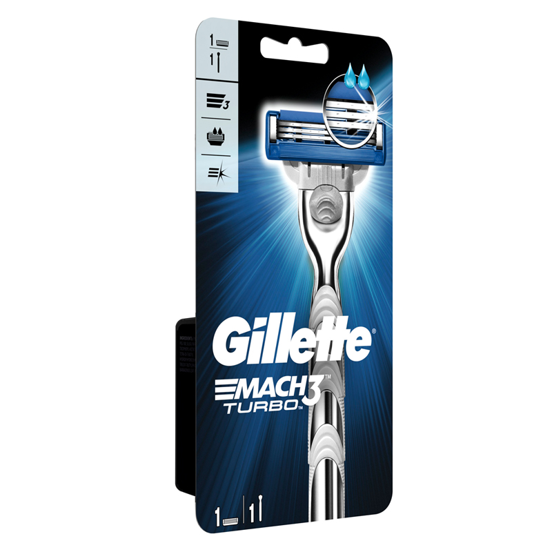 Станок для бритья Gillette "Mach3. Turbo", + 1 кассета