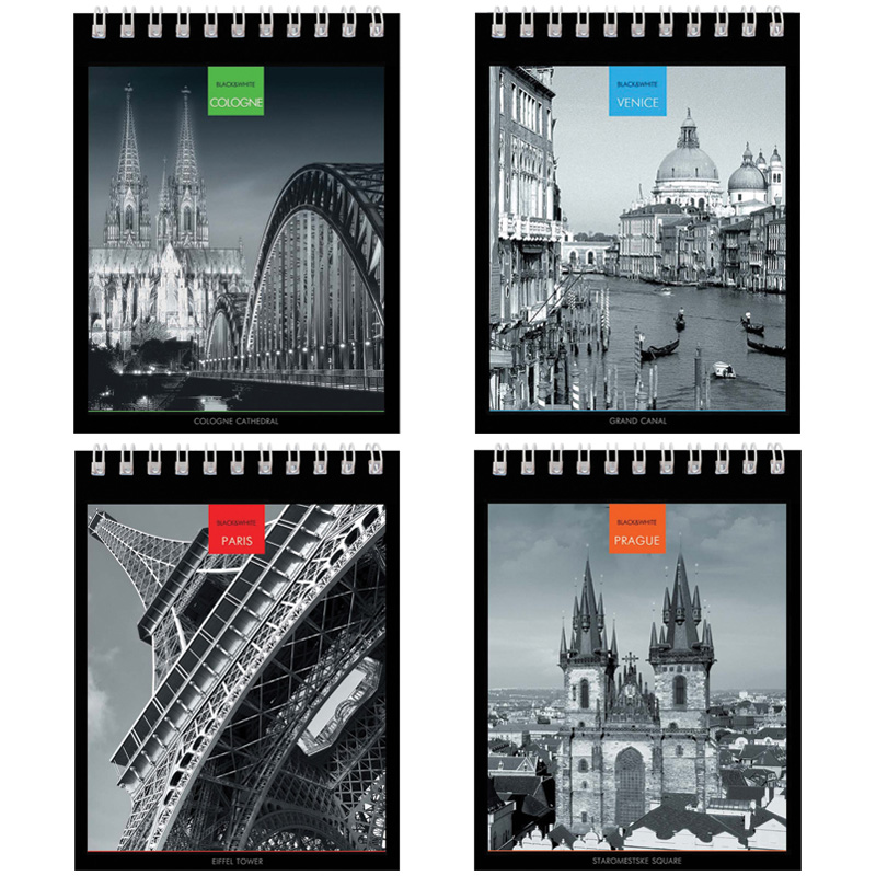 Блокнот А6 80л. на гребне ArtSpace "Города. Black&White"