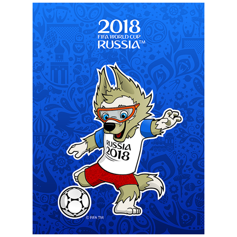 Бизнес-блокнот А6 160л. Hatber ЛАЙТ "ЧМ по футболу 2018 - Талисман"