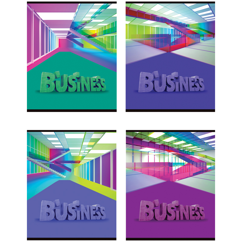 Тетрадь 96л., А5, клетка BG "Business", эконом