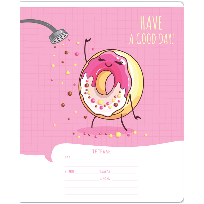 Тетрадь 18л., линия MESHU "Donuts life"